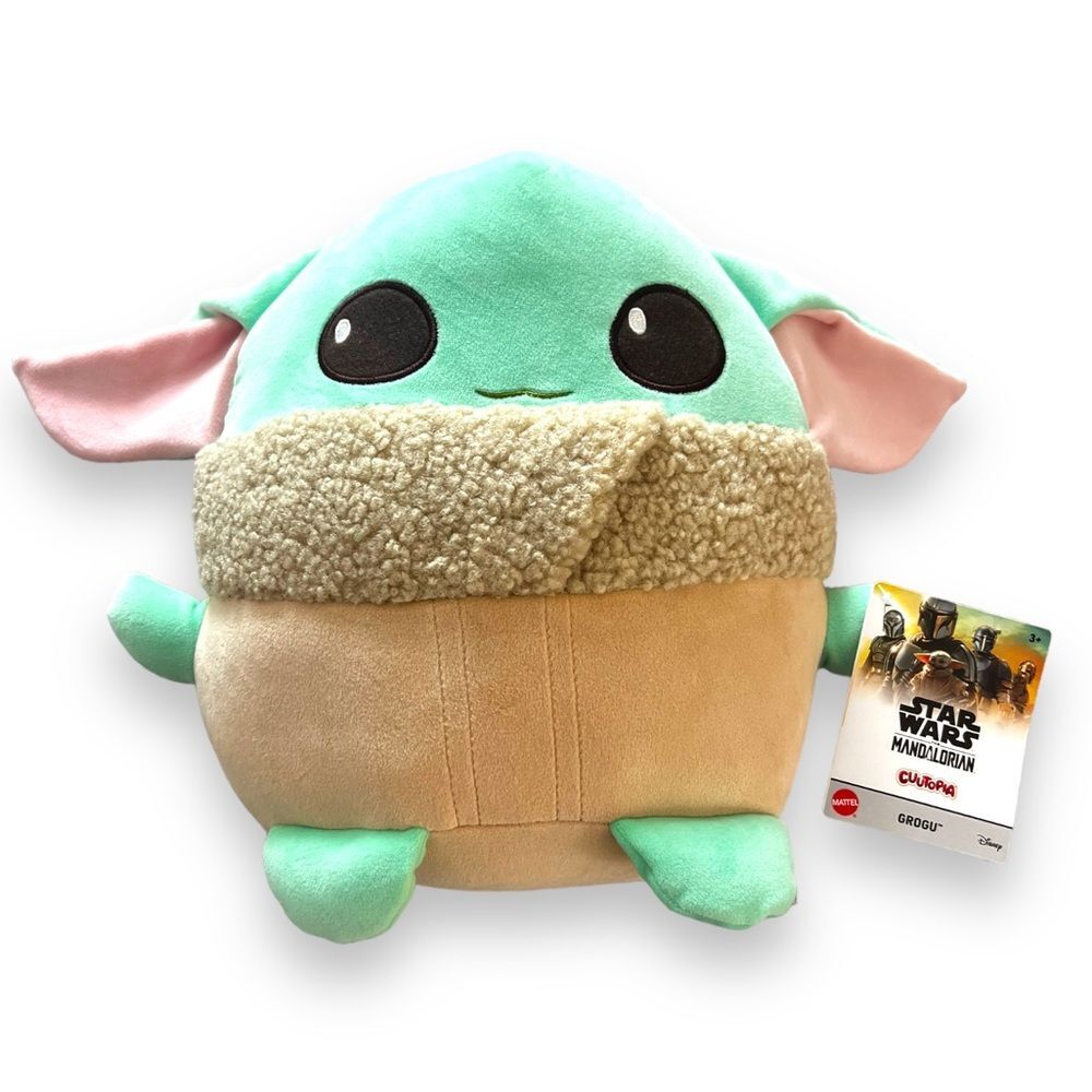Star Wars Mattel Grogu Plush Disney 10” Cutopia SOFT New with tags